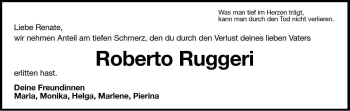 Traueranzeige von Roberto Ruggeri von Dolomiten