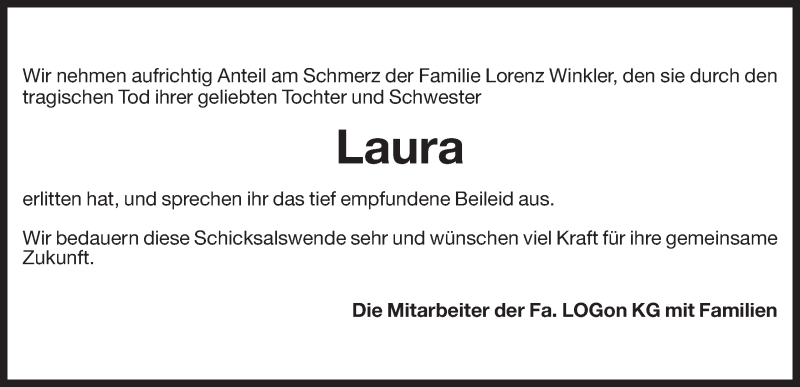  Traueranzeige für Laura Winkler vom 26.04.2013 aus Dolomiten
