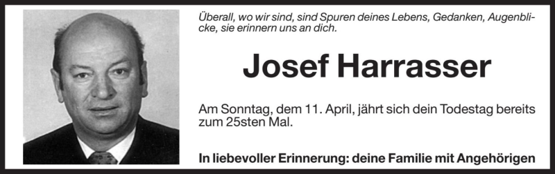  Traueranzeige für Josef Harrasser vom 10.04.2021 aus Dolomiten